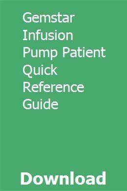 Gemstar infusion pump patient quick reference guide. - 2015 suzuki grand vitara jb424 manuale di servizio.